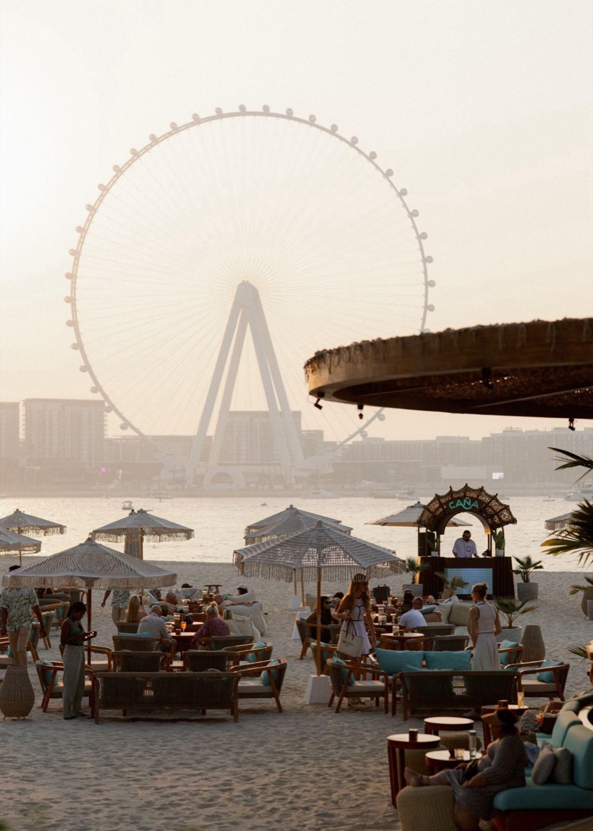 Caña Beach at The Ritz-Carlton JBR at sunset